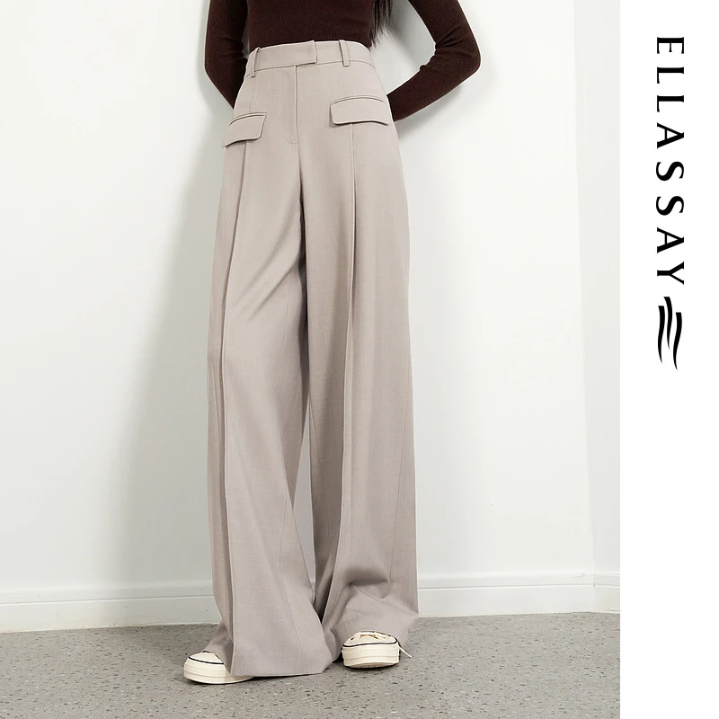 ELLASSAY歌力思2023秋季新款利落有型高级感西装裤女EWB343K01300