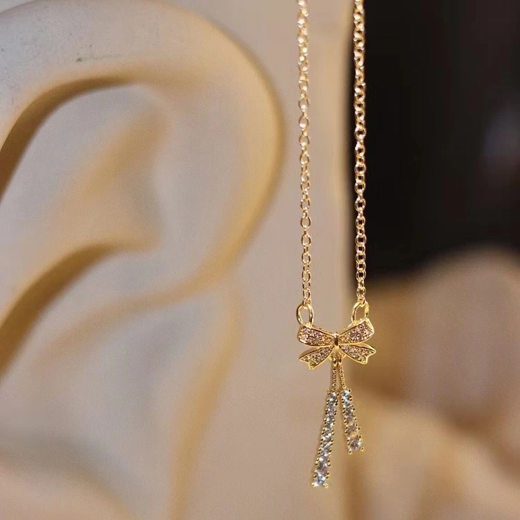 打个结送给你  蝴蝶结项链