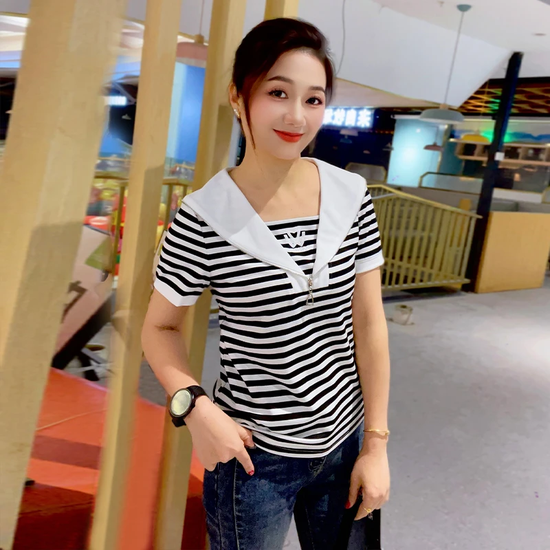 2025年新款气质休闲显瘦洋气时尚韩版翻领设计针织假两件大码百搭