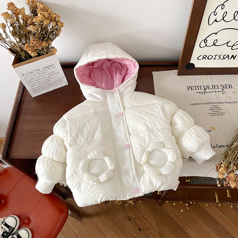 【现货】DW246962冬季新款儿童羽绒服宝宝连帽保暖90白鸭绒外套