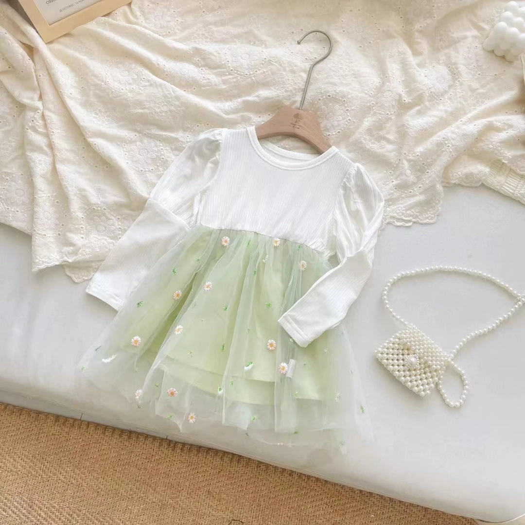 【断码清仓】CQ239131春秋新款儿童连衣裙纱裙洋气宝宝裙子