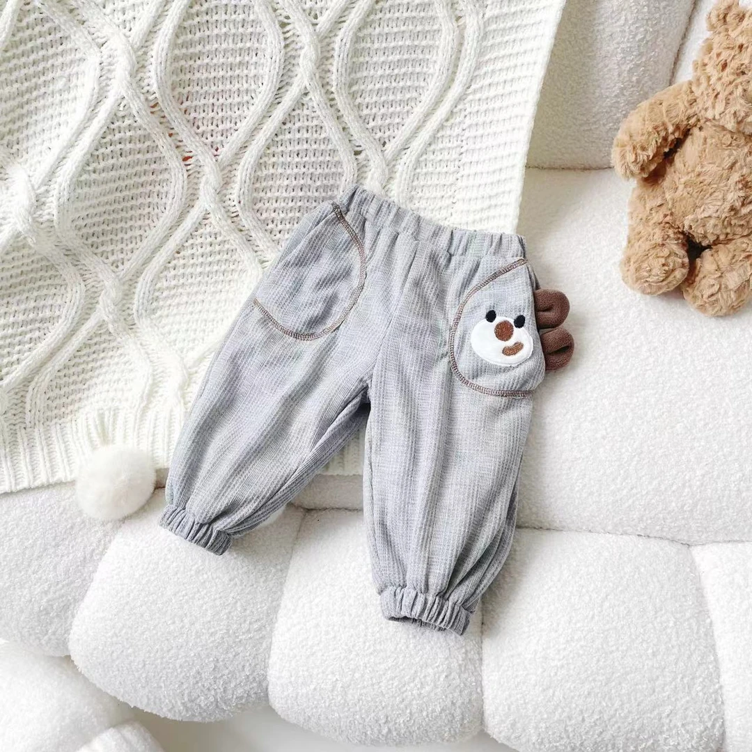 【现货】DK233583冬季新款儿童裤子宝宝加绒保暖冬裤休闲裤