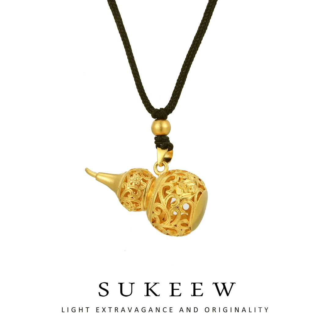 SUKEEW/酥可 铜合金布艺项链 镂空气质福禄手工葫芦项链122807