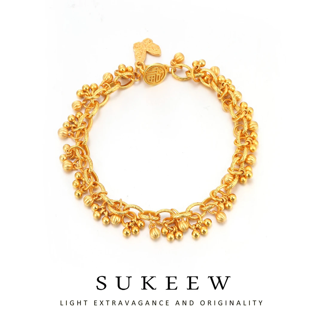 SUKEEW/酥可 铜合金手链 硕果累累链条手链111808五金女孩
