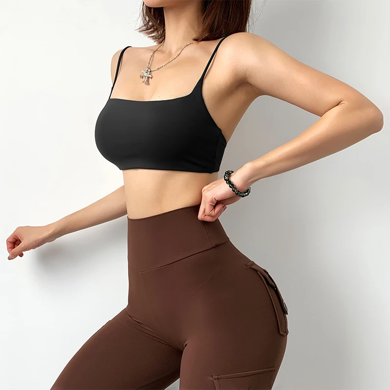 Choc欧美风性感辣妹美背运动内衣女弹力透气瑜伽文胸裸感W9963Y