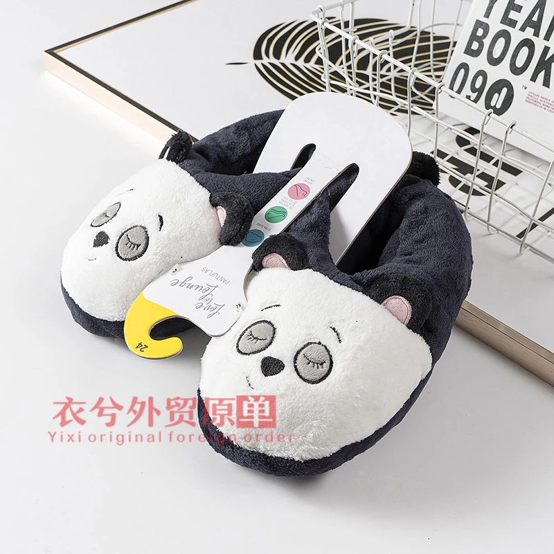 （西班牙订单）外贸品质卡通图案包跟防滑保暖家居外穿棉拖保暖鞋