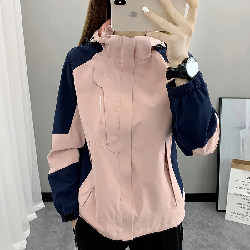 2023新款冲锋衣外套女三合一可拆卸加厚加绒防风防水两件套登山服