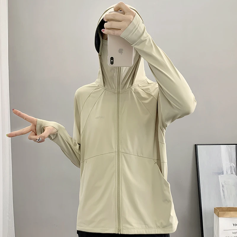 冰丝防晒衣女2025新款夏季帽檐可拆卸小个子防晒服upf50+透气外套