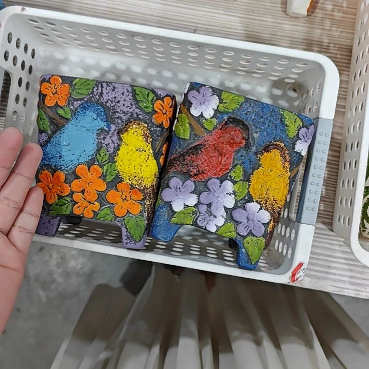 陶吸水透气的白陶花盆