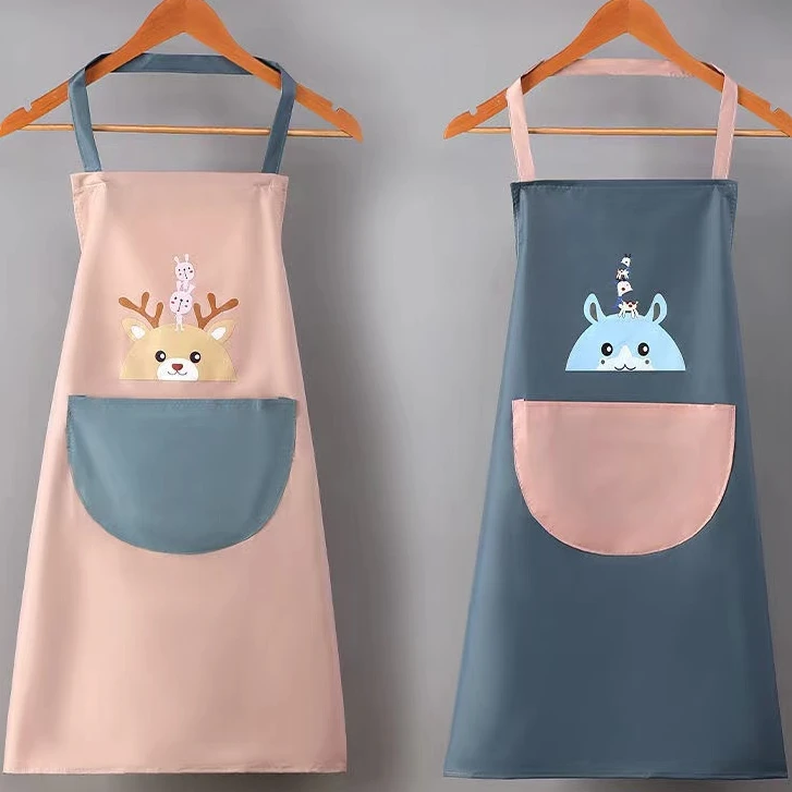【一条】囤货福利卡通围裙厨房防水防油可爱时尚工作 家务清洁