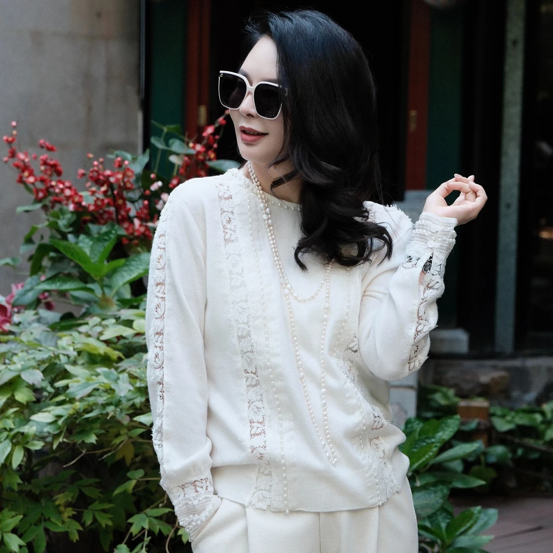 【百合】Lanshe阑舍【VIP】·法式高订蕾丝重工珠片上衣