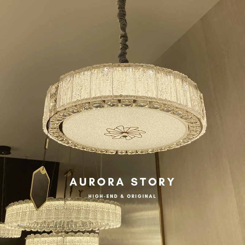 轻奢水晶卧室吊灯现代简约温馨主卧房间灯2023年新款儿童房灯具