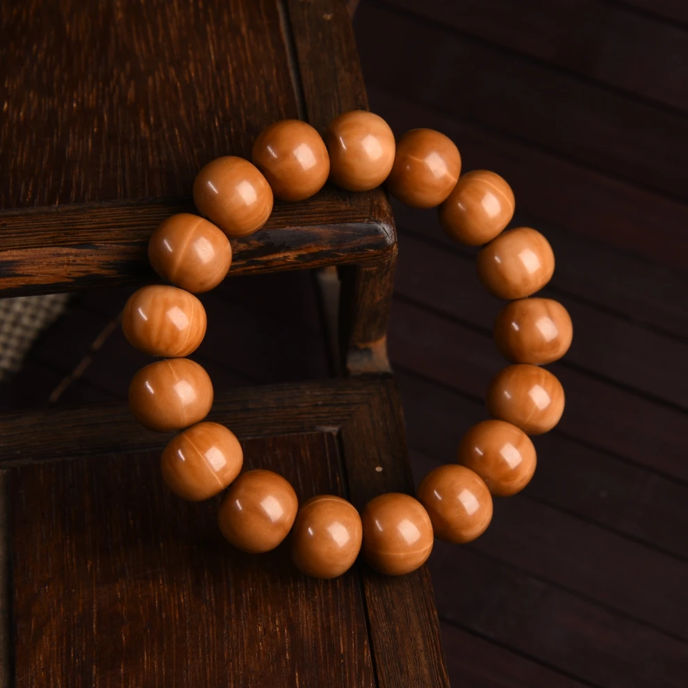 老料手工苹果园猴头核桃手串精雕素珠文玩珠串高油高密