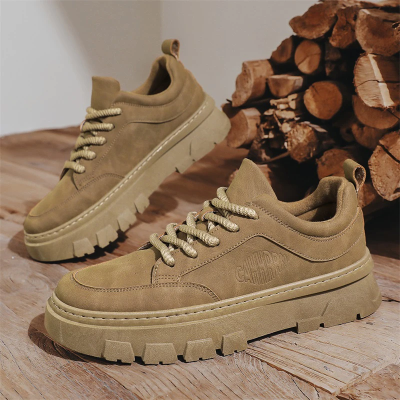 马丁靴男2024秋冬季新款休闲运动鞋男士英伦风工装靴厚底增高男鞋