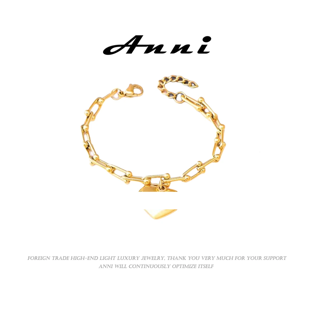 Anni轻奢【D3274】时尚百搭红色镶嵌欧美重工精致手链10