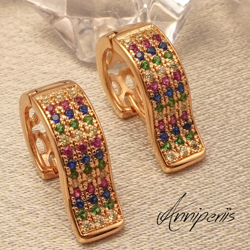 Anni轻奢【D1161】时尚复古欧美简约彩色小众个性耳饰8