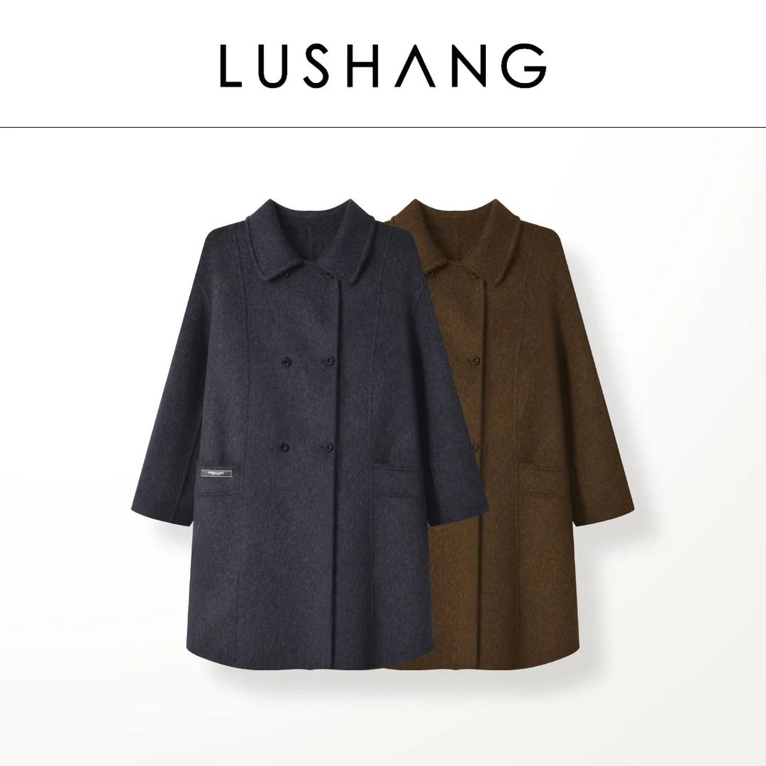 【女王】天丝羊毛，质感满满！露赏2024冬新款双面羊毛大衣显瘦百搭