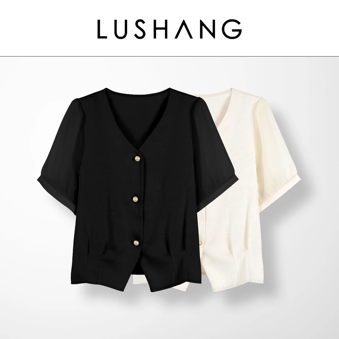 【年末大促】8917夏新款V领小外套百搭显瘦气质小众设计感衬衫外套