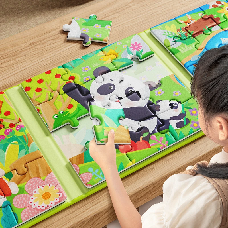进阶磁力拼图3到6岁儿童益智磁性平图2女孩4男孩宝宝幼儿早教玩具