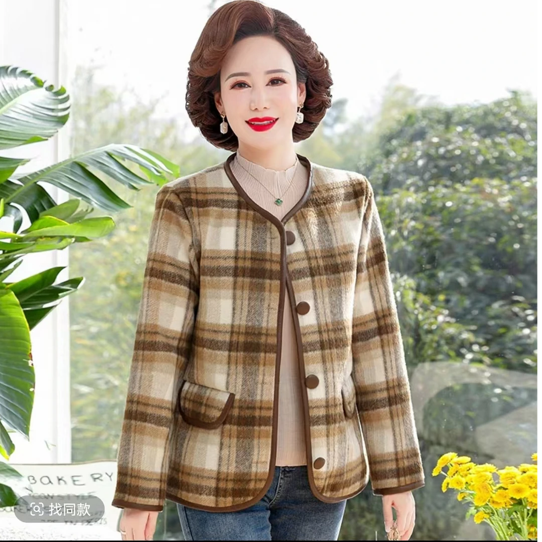 6032 -新款春秋冬装外套短款女士中老年外套货位六楼东