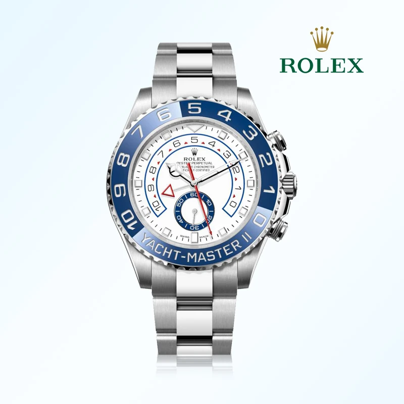 全新未使用 Rolex/劳力士 游艇白盘蓝圈m116680/44/公145800名表