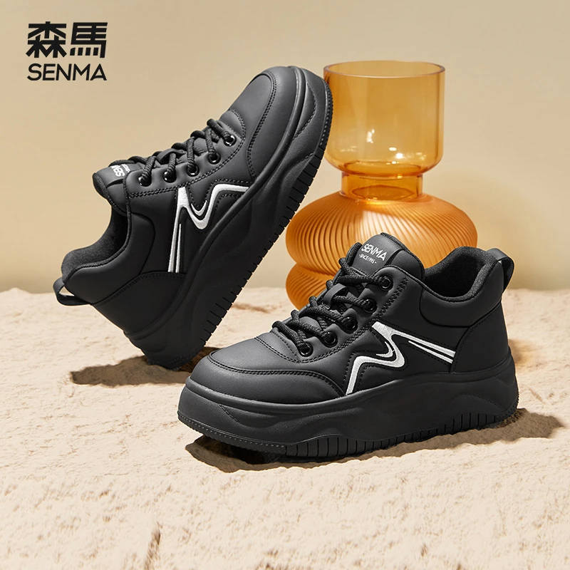 森马休闲春季女2024新款秋季厚底增高学生潮流韩版百搭休闲运动鞋