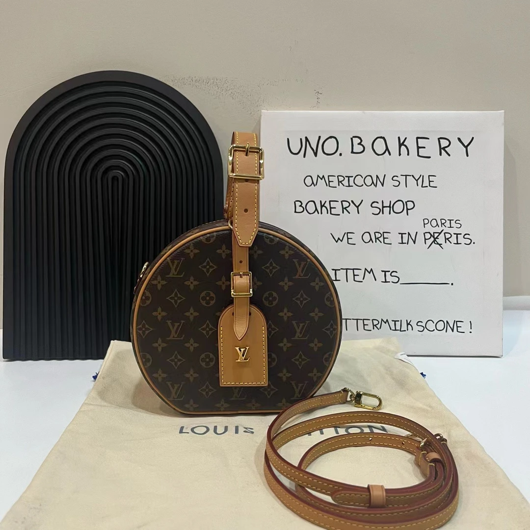 95新 LouisVuitton/路易威登 【蔡包紫】老花圆饼、硬饼/6425815