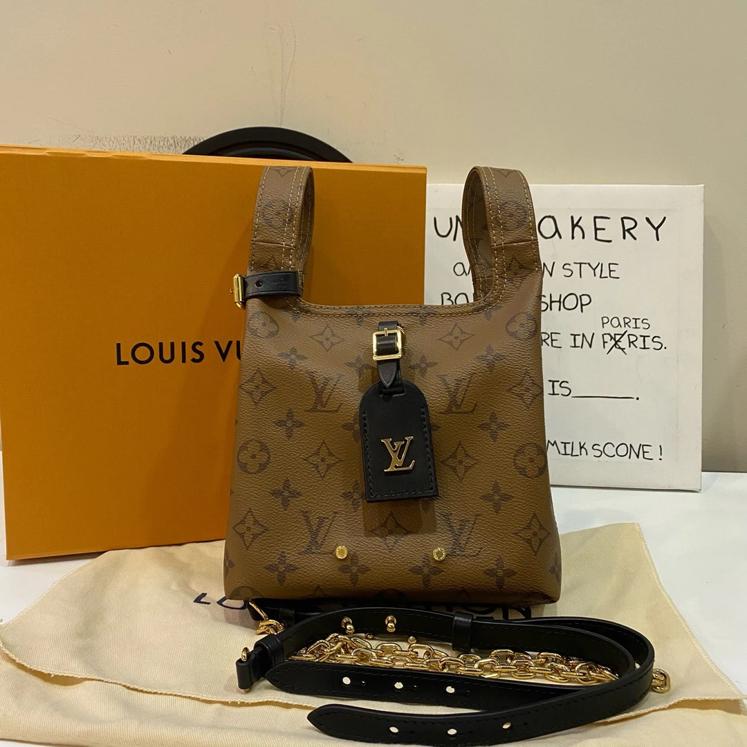 95新 LouisVuitton/路易威登 【蔡包紫】老花菜篮子bb