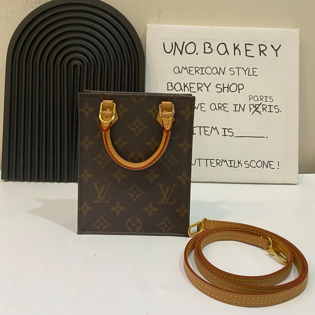 95新 LouisVuitton/路易威登 【蔡包紫】老花琴谱托特包mini