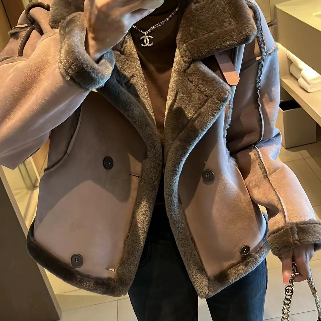 欧货冬季新款复古加厚外套女休闲时尚高级感加绒短款上衣潮1281