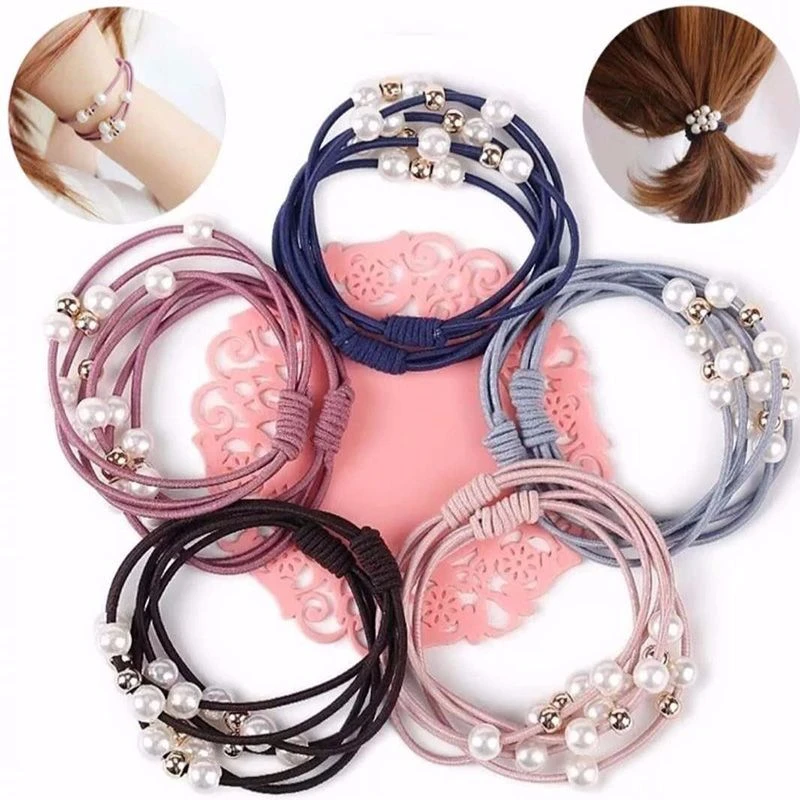 皮筋女扎头发成人头绳高弹力耐用橡皮筋简约头饰夏季黑色发圈皮套