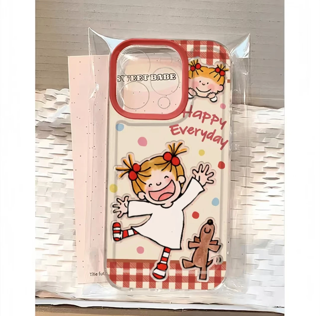 happycoco酱女孩适用iphone16手机壳苹果15华为vivo小米oppo女款