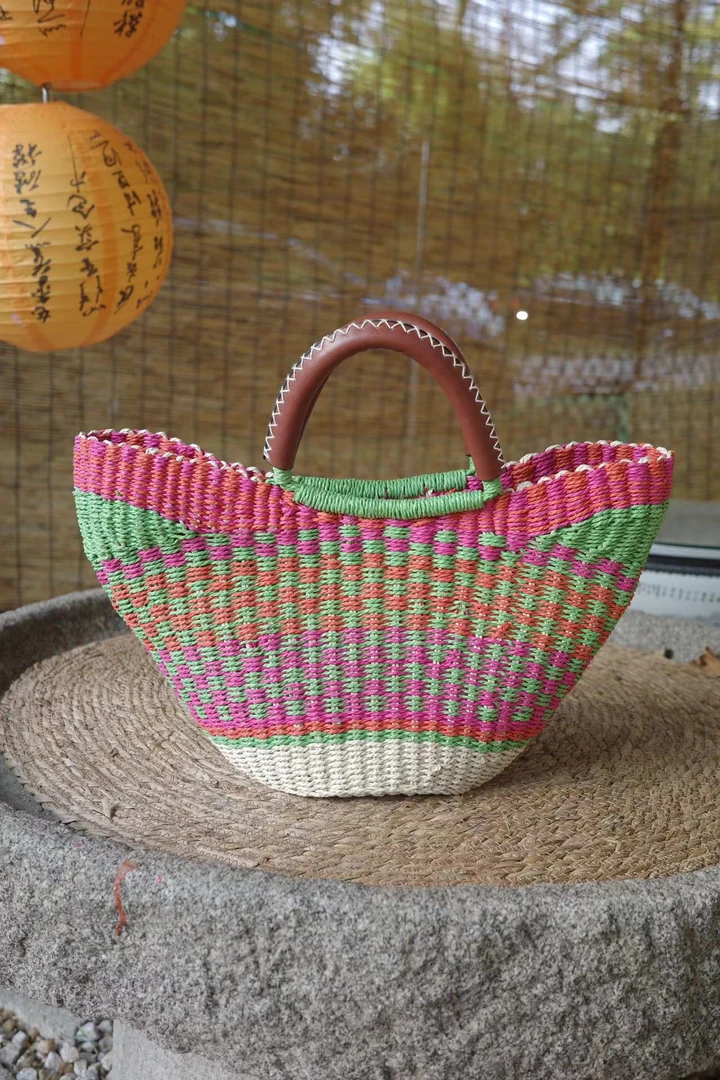 【张厂长家】彩色手工编织手拿包复古时尚休闲百搭