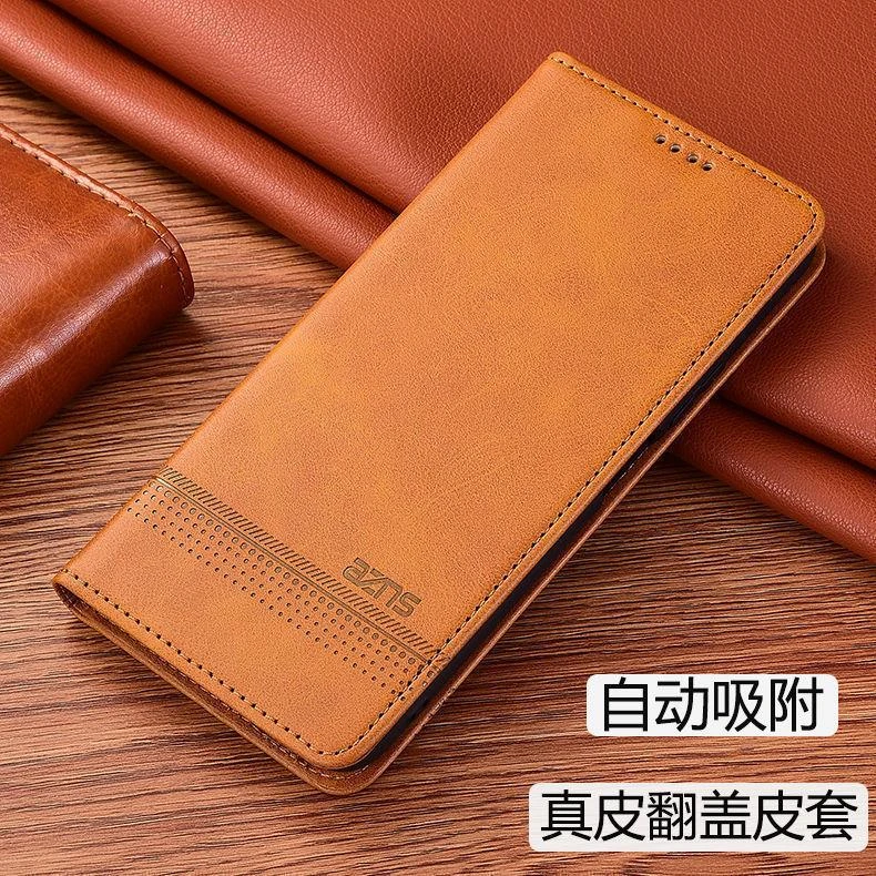 荣耀100手机壳真皮翻盖式磁吸插卡荣耀100pro保护套全包防摔商务