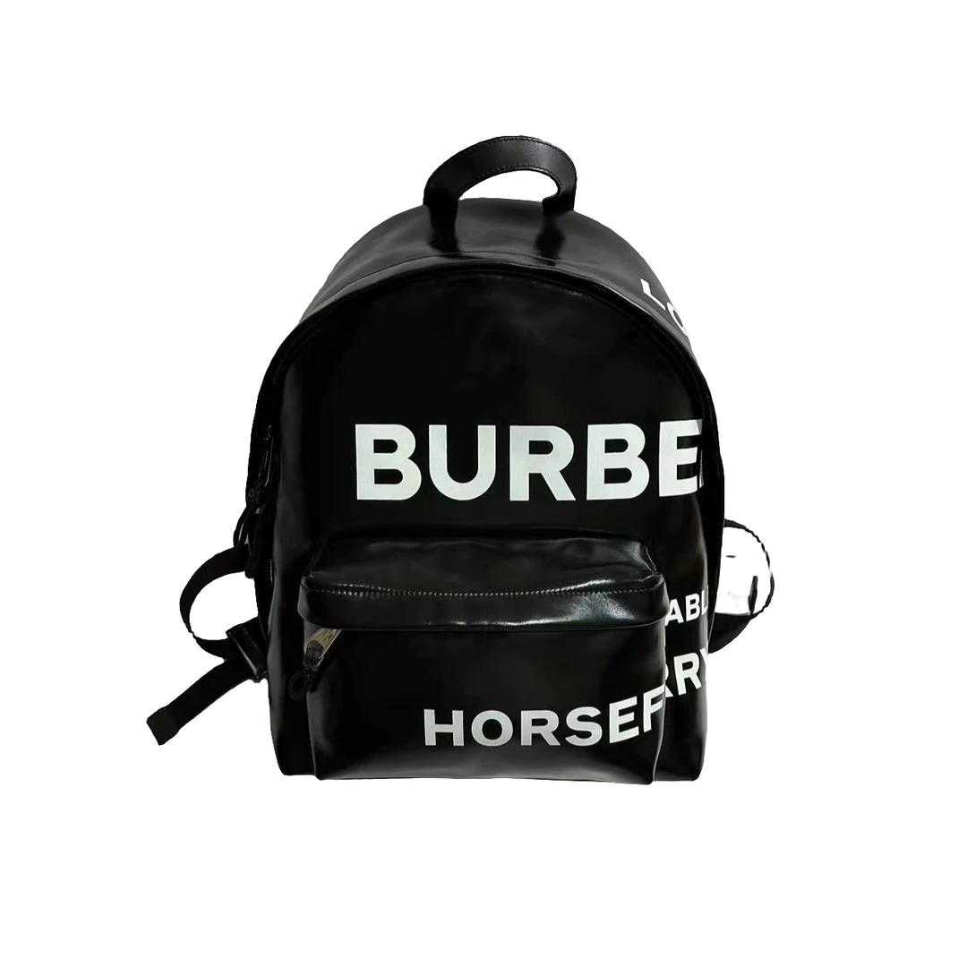 99新 BURBERRY/博柏利 男包奢侈品 黑色全皮 时尚百搭双肩包/0413
