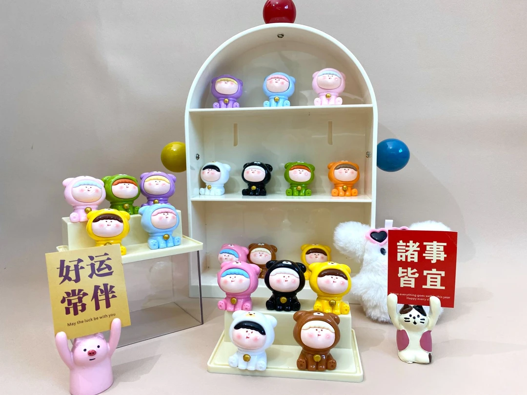 【小熊李四】+【九宫格】树脂创意摆件治愈系