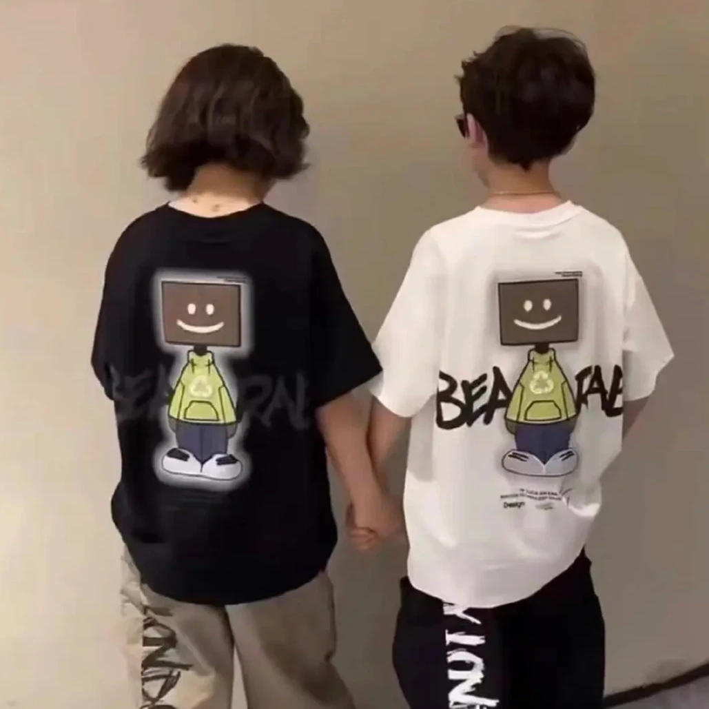 男童夏季薄款短袖半袖2024新款儿童中小童小男孩宽松T恤韩版夏款I