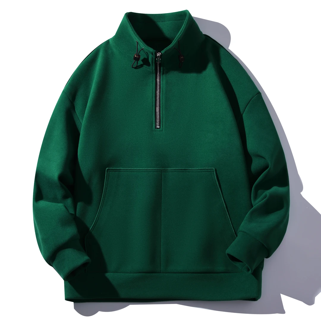 喜迎双11新款秋冬半高领半拉链套头卫衣宽松舒适男士长袖百搭8118