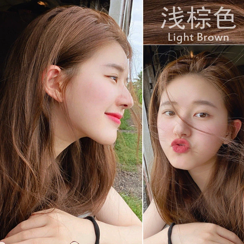 浅棕色染发剂2023流行色显白女学生党粉棕黑茶色理发店专用染色膏