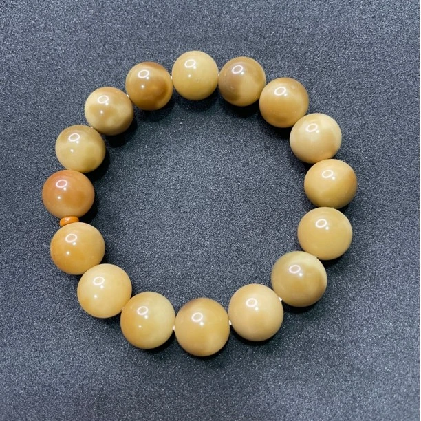 白玉菩提根，花皮正圆男女款佛珠念珠手串款文玩好物13mm