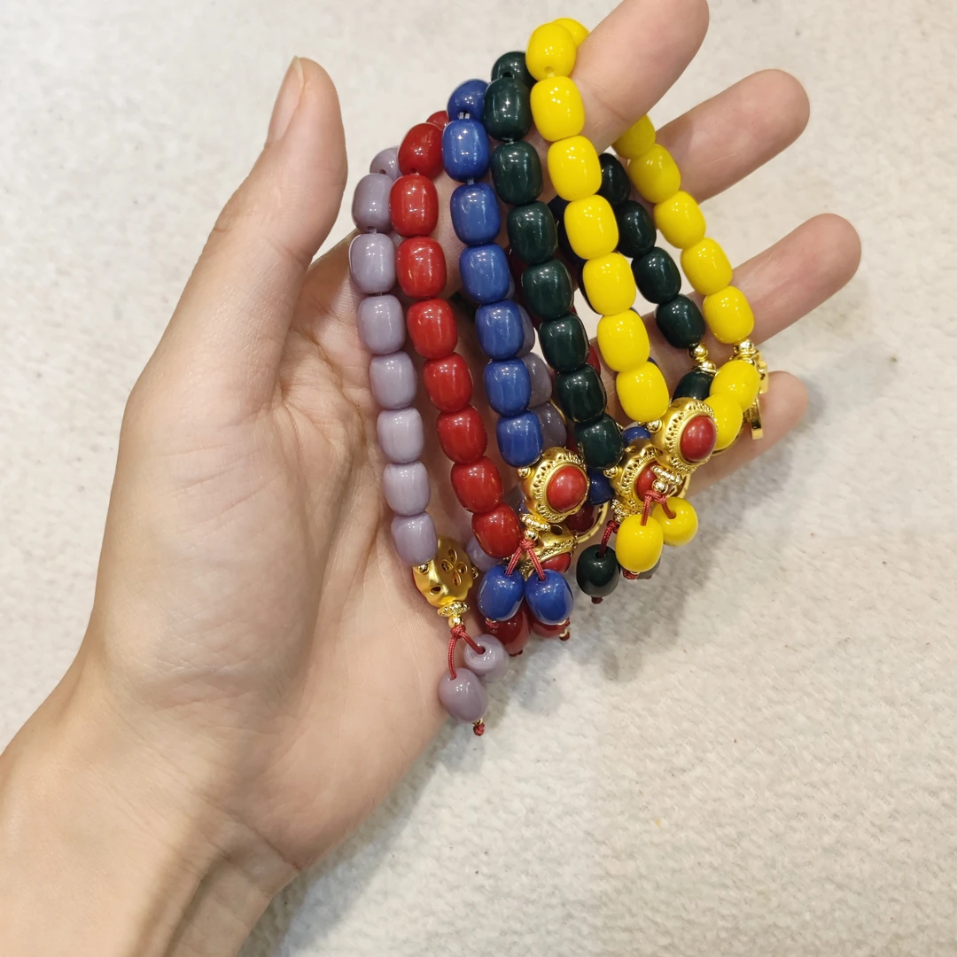 合金树脂手链 藏式雪巴寺院风时尚百搭手链民族风
