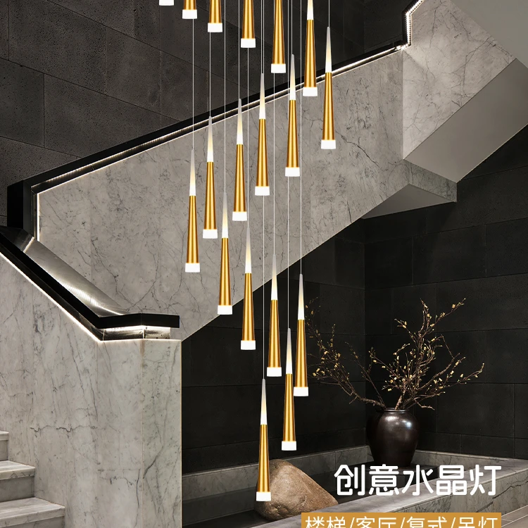 创意简约吊灯旋转北欧复式楼轻奢酒店创意简约吊灯旋转北欧复式楼