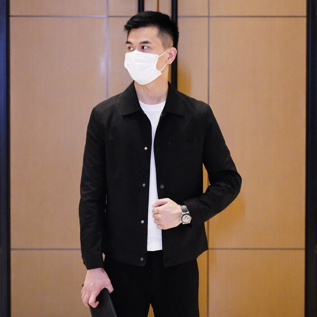 【恒贝】夹克男翻领商务休闲百搭青年帅气修身薄款外套外穿男士