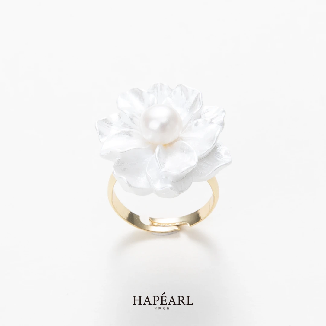 铜合金戒指 【环佩玎当臻选】雪莲花戒指