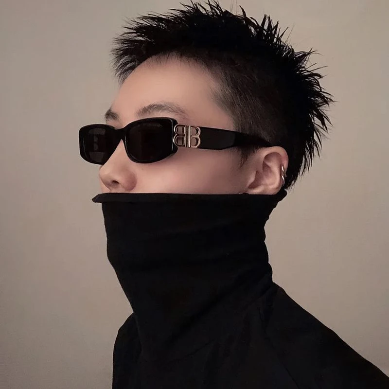 搞怪蹦迪复古小框墨镜欧美风时尚网红款偏光防紫外线太阳镜男女潮