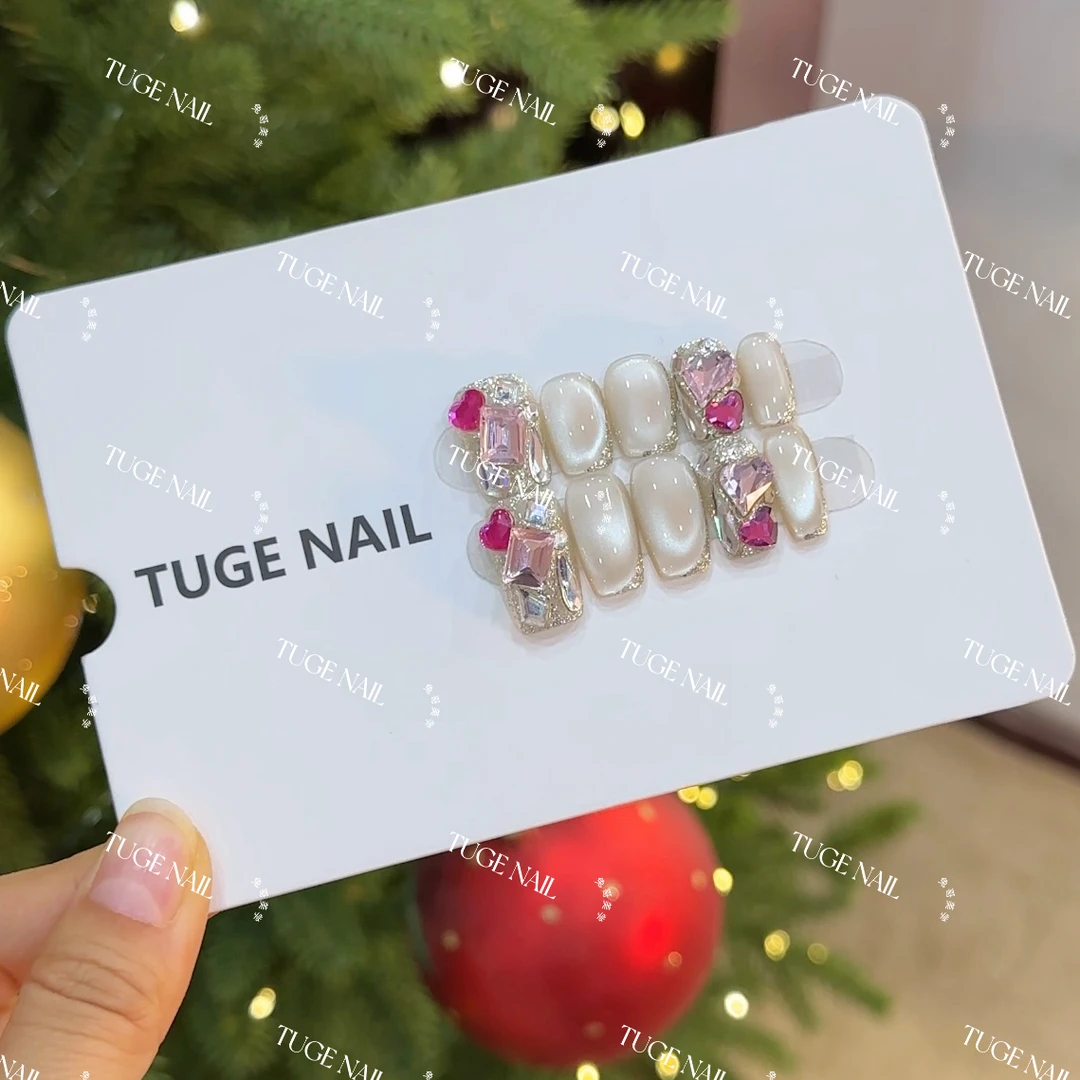 TugeNail“半糖小姐”秋冬氛围感猫眼极简复古设计师款穿戴甲TGXX