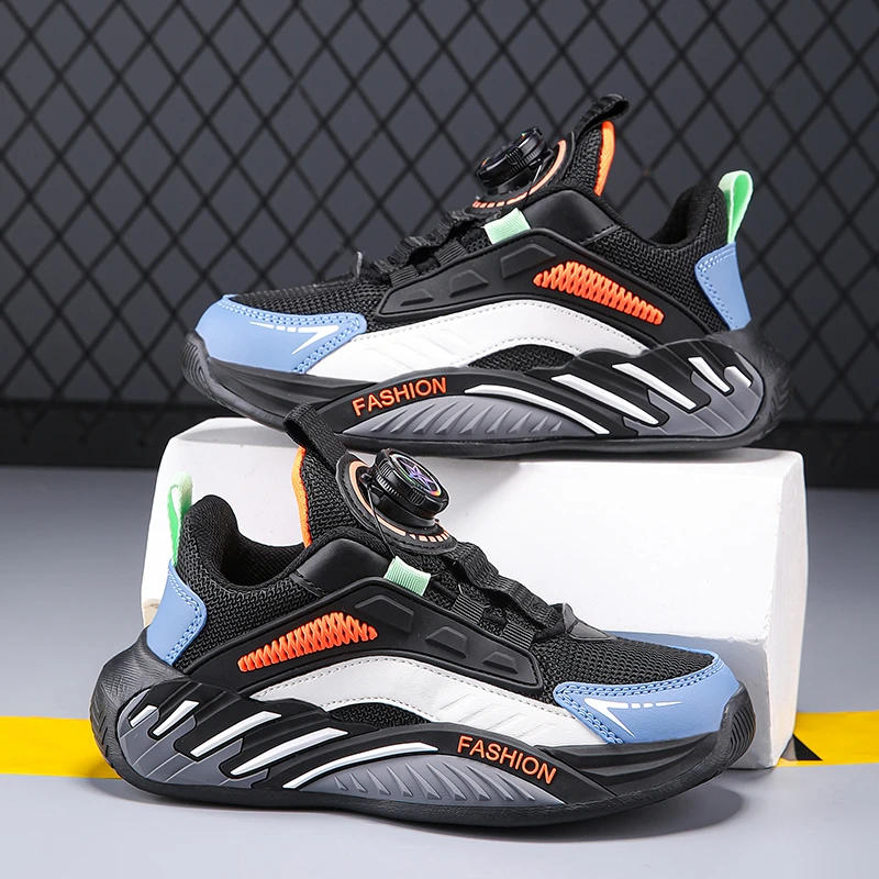 ABCKH男童鞋子中大童秋季网面透气小学生轻便儿童运动鞋男孩跑鞋