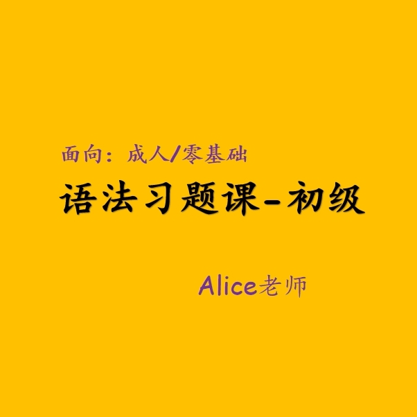 语法习题精讲课-初级