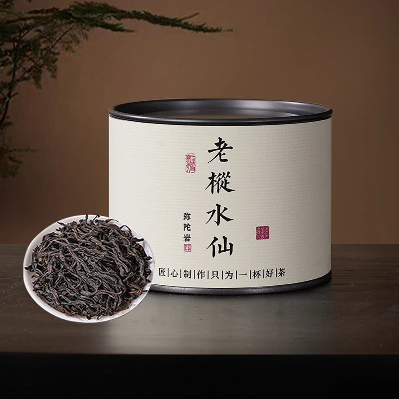 武夷正岩产区 弥陀岩老枞水仙木质香花果香 一罐50g 五罐送盖碗 y