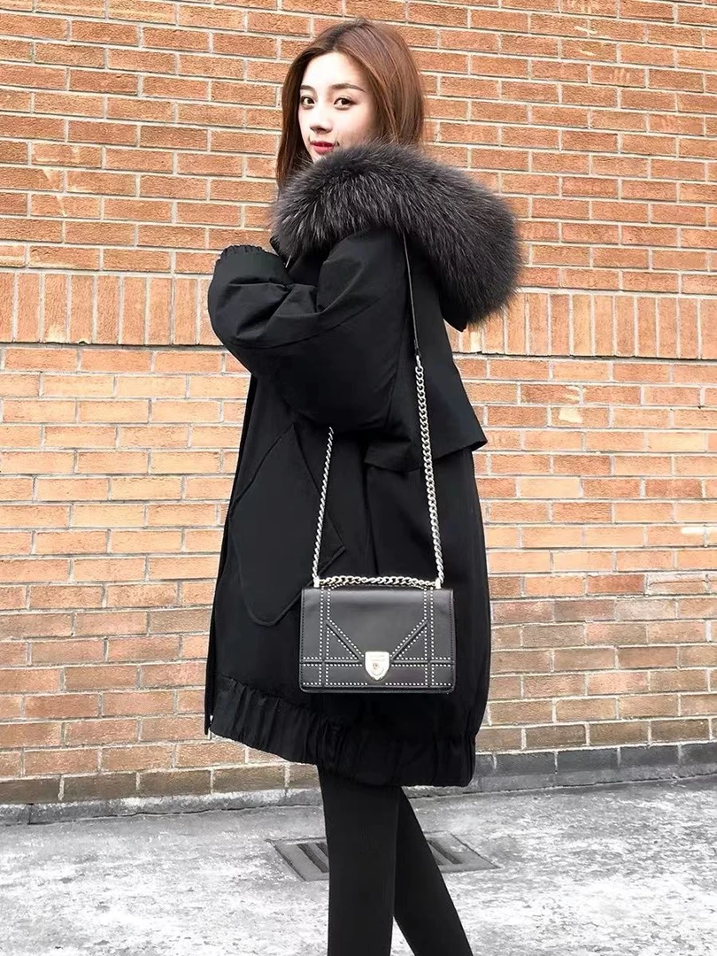 波司澄大码女装200斤冬季外套女学生韩版网红加厚中长款学生宽松
